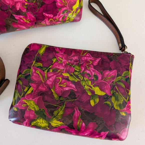 Floral Pink and Brown Women's Bag Set - Picture 2 of 8